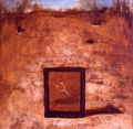 Νίκος Μιχαλιτσιάνος, Ποτήρι, 1998, λάδι σε καμβά, 120 x 120 εκ.