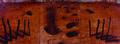 Νίκος Μιχαλιτσιάνος, Η γέννηση της φωτιάς, 2000, λάδι σε καμβά, τρίπτυχο180 x 480 εκ.