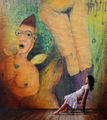 Nikos Michalitsianos, Fairy΄s dream, 2010, oil on canvas, 145 x 130 cm