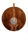 Titika Salla, First day, 2001, painting on wood, diameter 60 cm