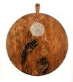 Titika Salla, Sixth day, 2001, painting on wood, diameter 60 cm
