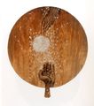 Titika Salla, Seventh day, 2001, painting on wood, diameter 60 cm