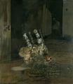 Tassos Missouras, The flooded basement, 1990, oil on canvas, 180 x 160 cm
