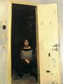 Τάσος Μισούρας, Στα σύνορα με το σκοτάδι, 1990, λάδι σε καμβά, 200 x 150 εκ.