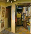 Τάσος Μισούρας, Η κουζίνα στο Παρίσι, 1989, λάδι σε καμβά, 180 x 150 εκ.