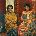 Τάσος Μισούρας, Η οικογένεια, 1984, λάδι σε καμβά, 100 x 100 εκ.