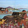 Christos Kechagioglou, Nanortalik, Greenland, 2012, acrylics on canvas, 150 x 150 cm