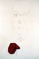 Maro Michalakakos, Untitled, 1997, crayon and velvet on paper, 110 x 75 cm (photo: Giota Patiri)