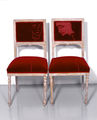 Maro Michalakakos, Untitled, 1999, velvet upholstered quilded wood chairs, 80 x 120 x 45 cm