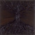 Dimitris Tragkas, Tree, 1991, mixed media on canvas, 180 x 180 cm