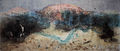 Γιάννης Καστρίτσης, Μνήμη τοπίου, 2012, μικτή τεχνική σε χαρτί, 250 x 600 εκ.