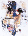 Vassilis Karakatsanis, Imprints, 1987, mixed media on canvas, 91 x 73 cm