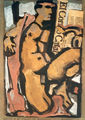 Βασίλης Καρακατσάνης, Aragon 1, 1983, ακρυλικό και κολάζ σε χαρτόνι, 50 x 36 εκ.