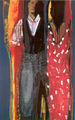Βασίλης Καρακατσάνης, Party 6, 1995, μικτή τεχνική σε καμβά, 160 x 100 εκ.