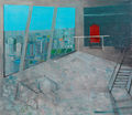 Ηώ Αγγελή, Αστικό τοπίο, ακρυλικό σε καμβά, 130 x 150 εκ.