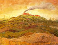 Irene Kana, The train of Sifnos, 1994, oil on canvas, 50 x 70 cm