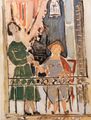 Γιάννης Σπυρόπουλος, Γυναίκες στο μπαλκόνι, 1952, λάδι σε χαρτόνι, 40 x 30 εκ.