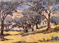 Jannis Spyropoulos, Olive trees, 1948, oil on canvas, 60 x 80 cm