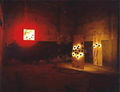 Έφη Χαλυβοπούλου, Interactors, 1998, μικτά υλικά, διάφορες διαστάσεις, από την ομαδική έκθεση "Είμαστε Αλλού και Πάμε Αλλού", 1998, Παλαιό Ελαιουργείο Ελευσίνας