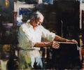 Andreas Kontellis, Antonis Benakis, 2004, oil on canvas, 100 x 120 cm
