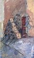 Σταύρος Ιωάννου, Χωρίς τίτλο, 1987, λάδι σε καμβά, 200 x 110 εκ.
