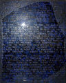 Antonis Panagopoulos, Espace de Memoire, Rosetta, 1990-2001, acrylic on canvas, wood, iron, plexiglas, 191 x 141 x 14 cm