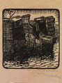 Yannis Kefallinos, The barges, 1920, woodcut