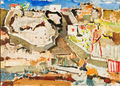 Jannis Spyropoulos, Mykonos, 195-55, oil, 36 x 50 cm