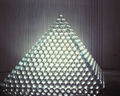 Costas Varotsos, Pyramid, 1990, glass, wire, water, 4 x 4 x 4 m, Nice Museum of Contemporary Art, France