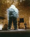 Costas Varotsos, The poet, 1983, glass, iron, height 6.5 m, Famagusta Gate, Nicosia