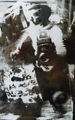 Νίκος Κεσσανλής, Αυτοπροσωπογραφία, 1986, φωτογραφική αναμόρφωση σε μουσαμά και ακρυλικό, 140 x 90 εκ.
