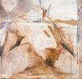Nikos Kessanlis, Erotic, 1981, mixed media on canvas, 200 x 200 cm