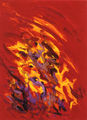 Θεόδωρος Στάμος, Ατέρμονο Πεδίο-Σειρά Λευκάδα, 311 KA-H #III, 1992, ακρυλικό και λάδι σε χαρτί, 78 x 57 εκ.