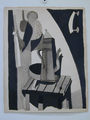 Μάριος Πράσινος, Cafetiere, 1946, μεικτή τεχνική, 32,5 x 25,5 εκ.