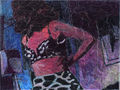 Miltos Michailidis, Lacey Michaud getting undressed, 2007, mixed media, 84 x 114 cm