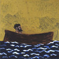 Tassos Mantzavinos, Sailor, 1996, oil on canvas, 82 x 82 cm