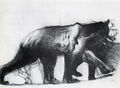 Vangelis Dimitreas, Because of an animal, 1986, charcoal, 100 x 140 cm