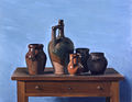 Lefteris Kanakakis, Folk pottery, 1982, oil, 73 x 92 cm