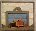 Αλέξης Ακριθάκης, Θεμέλιος λίθος, 1972, ξύλο, μέταλλο, 50 x 45 εκ.