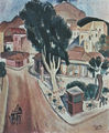 Spyros Vassiliou, Exarchia, 1930, oil, 61 x 51 cm