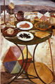 Σπύρος Βασιλείου, Το τραπέζι της Καθαρής Δευτέρας, 1950, λάδι σε μουσαμά, 142 x 97 εκ.