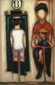 Diamantis Diamantopoulos, The cyclists, 1935-1949, oil on canvas, 65 x 43 cm