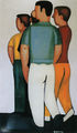 Διαμαντής Διαμαντόπουλος, Στο δρόμο, 1978-1980, λάδι σε μουσαμά, 112 x 48 εκ.