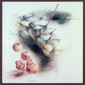 Δανιήλ Γουναρίδης, Χωρίς τίτλο, 1993, μικτή τεχνική σε καμβά, 96 x 96 εκ.