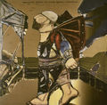 Νίκος Χουλιαράς, Απογευματινός περίπατος στα ανέκαθεν άγνωστα, 1980, ακρυλικό σε πανί, 99 x 99 εκ.