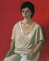 Lefteris Kanakakis, Dena, 1983, oil, 76 x 31 cm