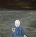 Σίλεια Δασκοπούλου, Παιδί σε έρημο τοπίο, 1971, ακρυλικό, 115 x 111 εκ.