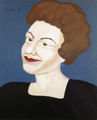 Σίλεια Δασκοπούλου, Αυτοπροσωπογραφία χαμογελαστή, 1979, ελαιογραφία, 60 x 50 εκ.