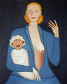 Σίλεια Δασκοπούλου, Μητρότης Νο. 1, 1979, ελαιογραφία, 100 x 80 εκ.