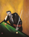 Dikos Byzantios, Billiards, 1993, oil on canvas, 146 x 114 cm